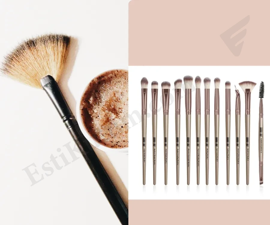 Maange 12pcs Eye Brush Set – Brown