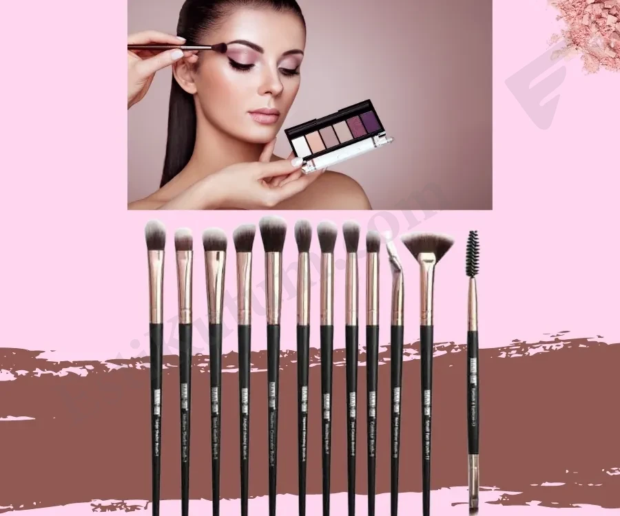 Maange 12pcs Eye Brush Set – Black