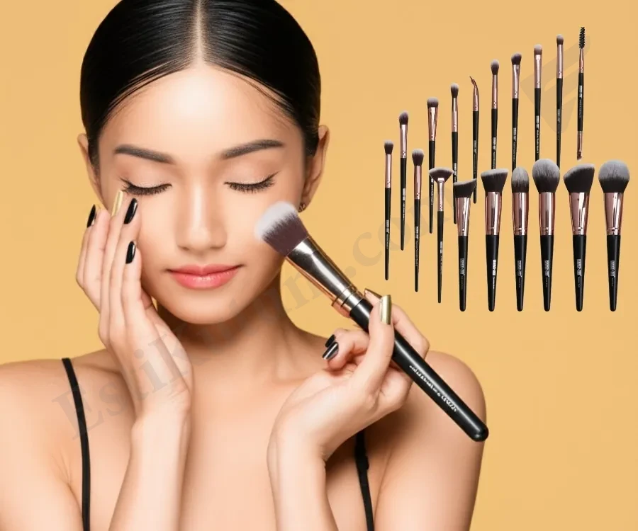 Maange 18 Pcs Makeup Brushes Set – Professional Brush Set (Black)